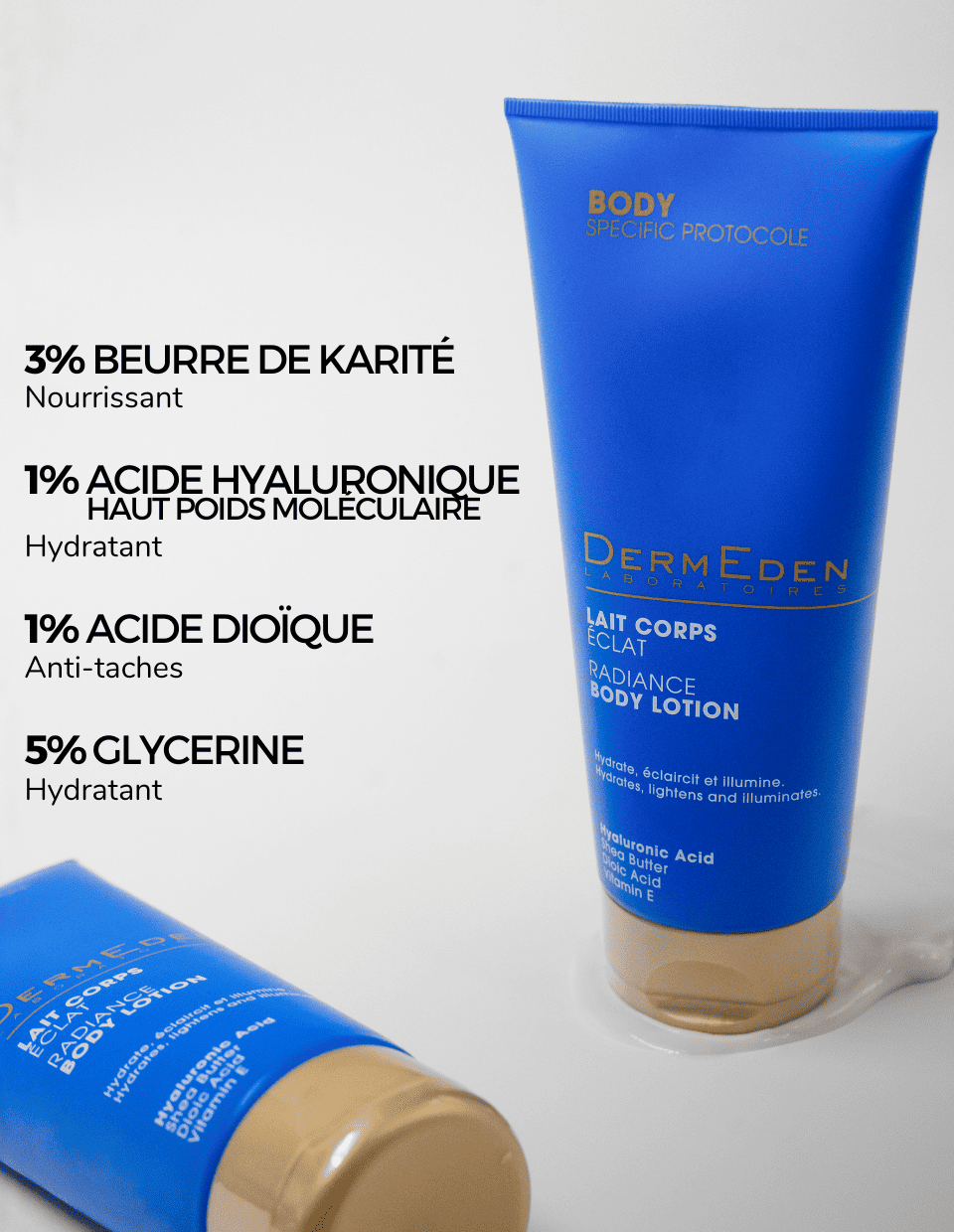 LAIT CORPS ÉCLAT ANTI-TACHES HYDRATANT - Laboratoires DermEden